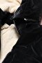 Black Girl's Inflatable Coat with Drawstring Waist, Plush Fur Inside and Removable Hood 24889 - 7