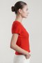 Crew Neck Knitwear Blouse Red - 3