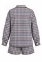 Brown Plaid Shirt Shorts Set - 7363 - 2
