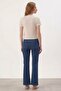 Napoleon Button Short Sleeve Knitwear Blouse Ecru - 4