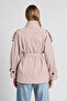 High Collar Belted Trench Coat Lgx0020 Cream - 4