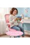Kids Desk Chair Pink with Armrests, Adjustable Height Study Chair with Footrest, 90° Flip-Up Arms, Ergonomic 360° Swivel Rolling Chair for, Children Study Room, Home, office, School Lab Chair - 8