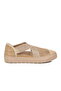 Women's Cream Anatomical Comfortable Sole, Side Elastic, Tulle Detailed, Stylish Casual Shoes B227 - 2