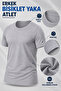 Men's Crew Neck Short Sleeve Undershirt (Tutku Authorized Seller) 40% Cotton 60% Polyester 6 Pieces – Gray - 3