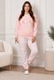 Women's Premium Plus Size Pink Winter Long Sleeve Pajama Set