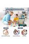 Kids Doctor Station Medical Playset on Wheels Educational Pretend Play Kit with Stethoscope, Thermometer, Infusion, X-Ray & ECG Monitor Toy Medical Trolley - 4