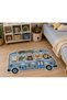 Aura Decorative Children's and Playroom Carpet with Cute Animal Figures and Patterned Woven Base - Auraplus
