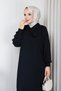 Women's Patterned Rose Detailed Mercerized Knitwear Dress - 4