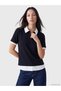 Peak New Season Black Polo Collar Women's T-Shirt