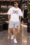 New Season Unisex T-Shirt and Shorts Set with Arrow X Print