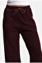 Women's Burgundy W6-35 Flare Fit Slim Ribbed Flexible Velvet Fabric Trousers - 3