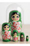 Wooden Matryoshka Doll Set of 5 – Nesting Russian Dolls Hand Painted Decorative Toy Gift - 4