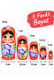 Wooden Matryoshka Doll Set of 5 – Nesting Russian Dolls Hand Painted Decorative Toy Gift - 6
