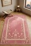 Pink Classic Patterned Digital Print Prayer Rug – Traditional Motif Prayer Mat