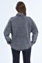 Women's Double Pocket Snap Closure Oversize Denim Shirt - 8