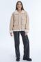 Women's Double Pocket Fur Lined Corduroy Coat - 8