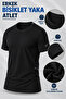 Men's Crew Neck Short Sleeve Undershirt (Tutku Authorized Seller) 100% Cotton 3 Pieces – Black - 3