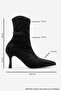 Andora Black Suede Women's Heeled Boots - 4