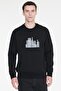Men's Black Cotton Standard Fit Regular Cut Crew Neck Sweatshirt - 3