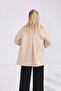 Women's Oversize Stand Collar Buttoned Pocket Short Cashmere Coat - 8