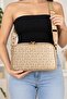 Women's Hand and Shoulder Bag with Double Zipper and Logo, Cross Strap, Mink