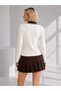 Contrast Polo Collar Buttoned Embossed Patterned Knitwear Sweater Aw26Kz00064 - 3