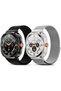 (Pack of 2) Milanese Loop Strap Compatible with Samsung Galaxy Watch Ultra 47mm Band, Stainless Steel Magnetic Adjustable Watch Bands for Men and Women - Multicolor