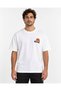 White Oversize Here Comes the Sun Printed Men's T-Shirt - 2
