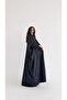 Mwt1256 - Navy Blue Jacquard Abaya - 3