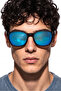 Relsa Black Blue Mirror Men's Sunglasses