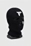 Knitted Unisex Gun Broken Heart Embroidered Balaclava Black - 2