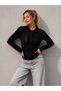 Polo Collar Button Detailed Openwork Hair Knit Sweater Aw26Kz00061 - 3