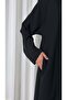 Mwo019 - abaya text clouch plain black - 5