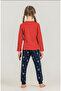 Girl's Long Sleeve Pajama Set (with Socks as a Gift) - 3