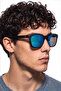 Relsa Black Blue Mirror Men's Sunglasses - 2