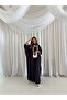 MWT2112 - عباية كريب مع تطريز خفيف من الأمام -Crepe Abaya with Front Embroidery - 6