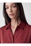 Vizyon New Season Red Satin Women's Shirt - 3