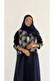 MWT1383 عباية كريب بتدخيلة وردات