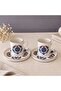 Tabak Evi Porcelain Lalezar Gold Gilded Coffee Cup Set 80Cc 4 Pieces for 2 People