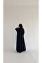 Mwt2037 - Navy Blue Abaya with Navy Blue Embroidery - 5