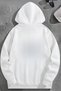 Unisex 3 Thread Cotton White Bekind Loose Fit Sweatshirt Hoodie - 2