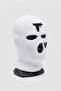 Knitted Unisex Broken Heart Embroidered Balaclava White - 2