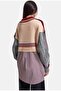 Women's Burgundy W6-35 Oversize Shirt Fabric Detailed Special Design Knitwear Cardigan - 4