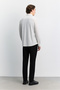 Men's White Herringbone Pattern Bottomed Britli Comfort Fit Long Sleeve Shirt A62Y2081 - 6