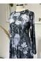 Women's New Season Floral Patterned Combed Cotton Dress - 4