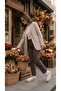 Women's Beige Fur Lined Suede Textured House Slippers 3 cm Bynduggmtf01 - 6