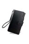 Flap Closure Leather Wallet Black - 2