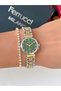 Steel Strap Special Design 2 Year Warranty 3 Atm Waterproof Women's Wristwatch + Bracelet Gift - 4