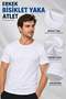 Men's Crew Neck Short Sleeve Undershirt Undershirt (Tutku Authorized Seller) 100% Cotton Set of 2 – 1 Black + 1 White - 2
