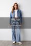 Women's Light Blue High Waist Wide Leg Jean Alc-X15829 - 2